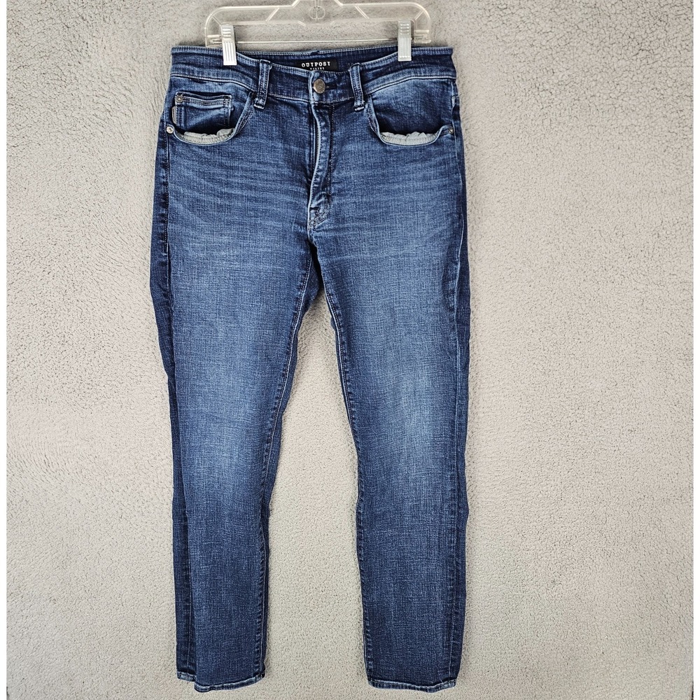 Outpost Makers Jeans Mens 31x32 Blue Original Taper‎ Stretch Denim Casual